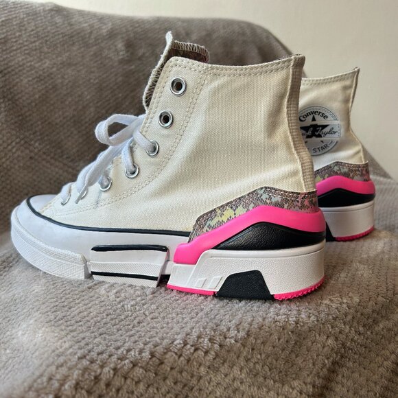 BRAND NEW Converse CPX70 HI TOP Pink and White Snakeskin Shoe, size 7.5 - Picture 4 of 8